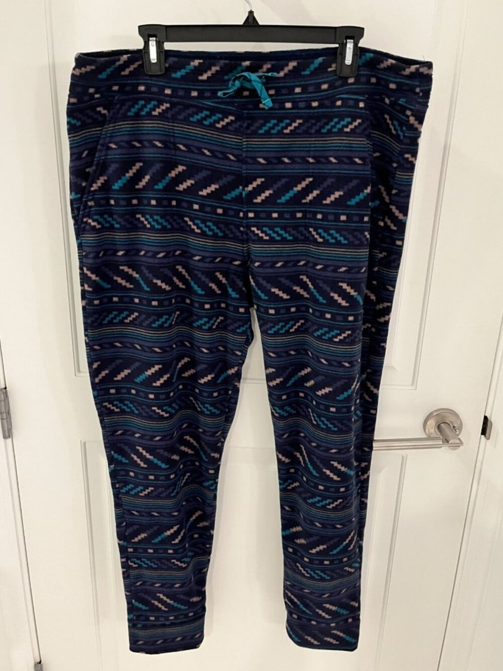 NWOT Patagonia Aztec Tribal Snap T Synchilla Fleece Pants Women's XL